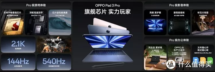 🔥OPPO发布Pad3Pro高端平板骁龙旗舰芯安卓平板年度封顶之作3299元起