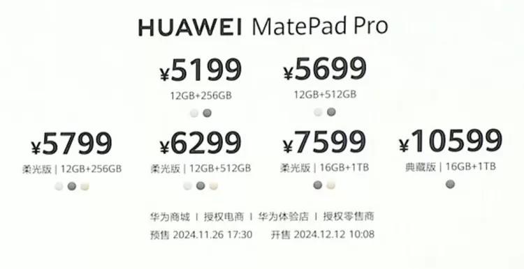 🏆华为发布新一代MatePadPro13.2英寸柔光护眼大屏原生鸿蒙加持强大生产力5199元起