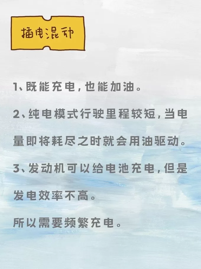 🈲快速看懂油车插电混油混增程式的区别