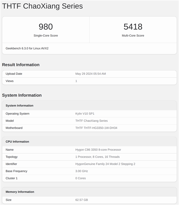 海光C86 3350处理器实测：多核性能追上AMD Zen2