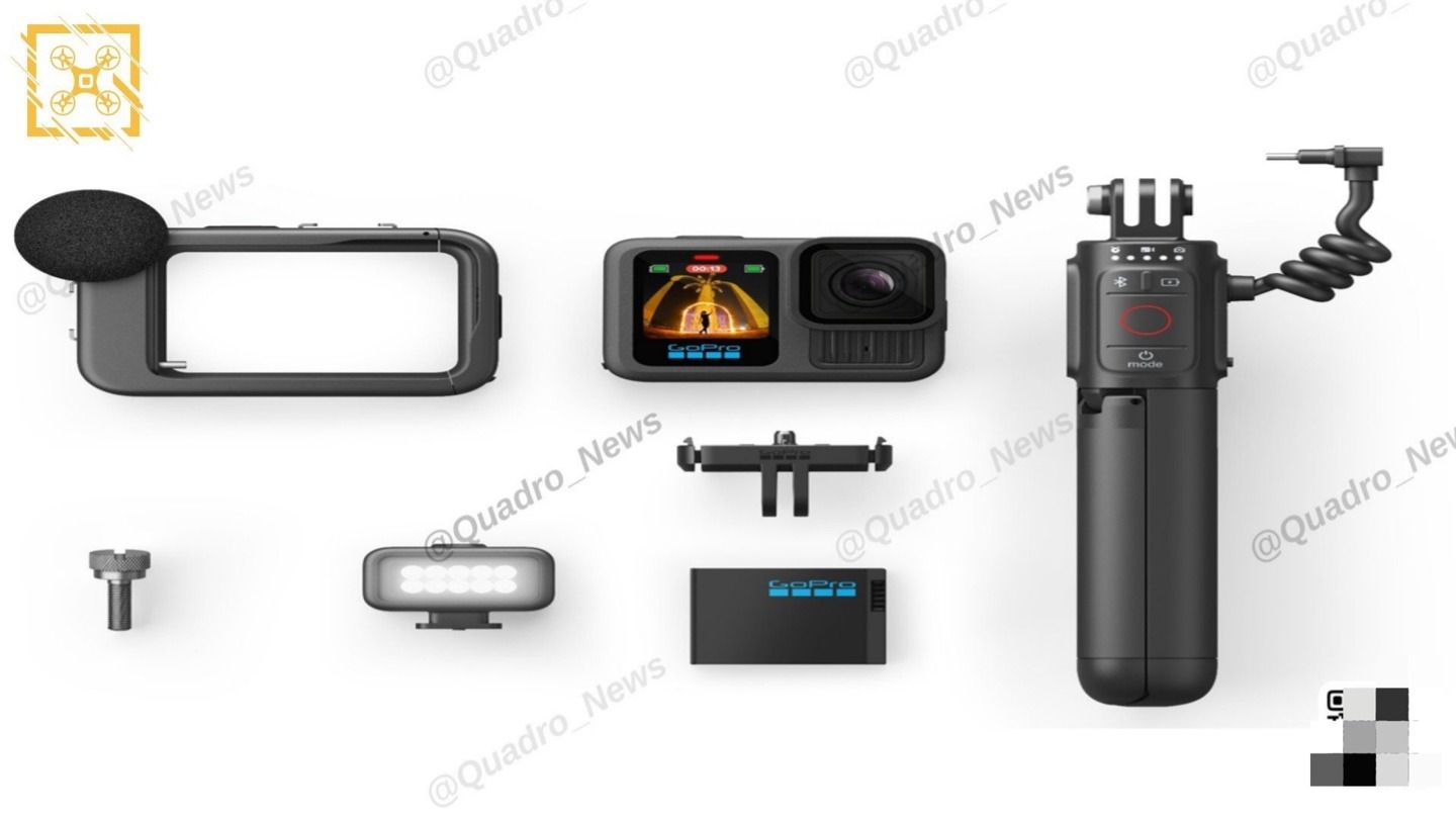 GoPro Hero 13 Black运动相机曝光：1900mAh电池、多款新Lens Mod配件