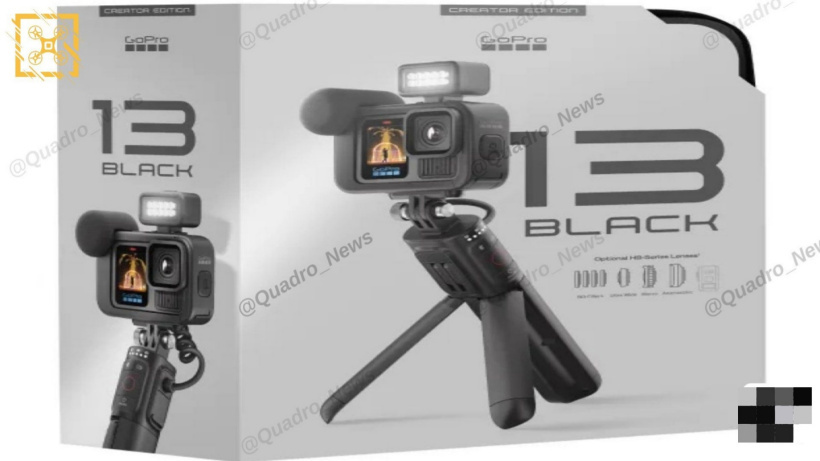 GoPro Hero 13 Black运动相机曝光：1900mAh电池、多款新Lens Mod配件