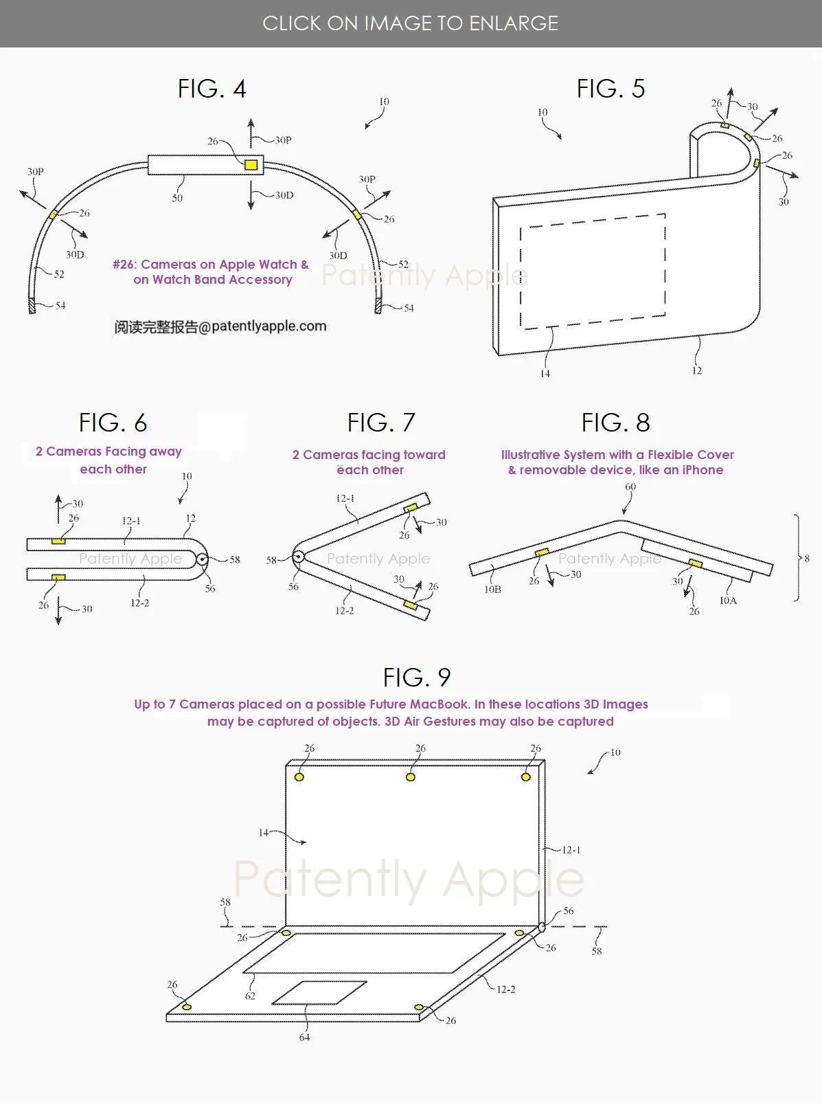 苹果MacBook新专利获批：配7个摄像头，可录制3D图像/视频、追踪空中手势